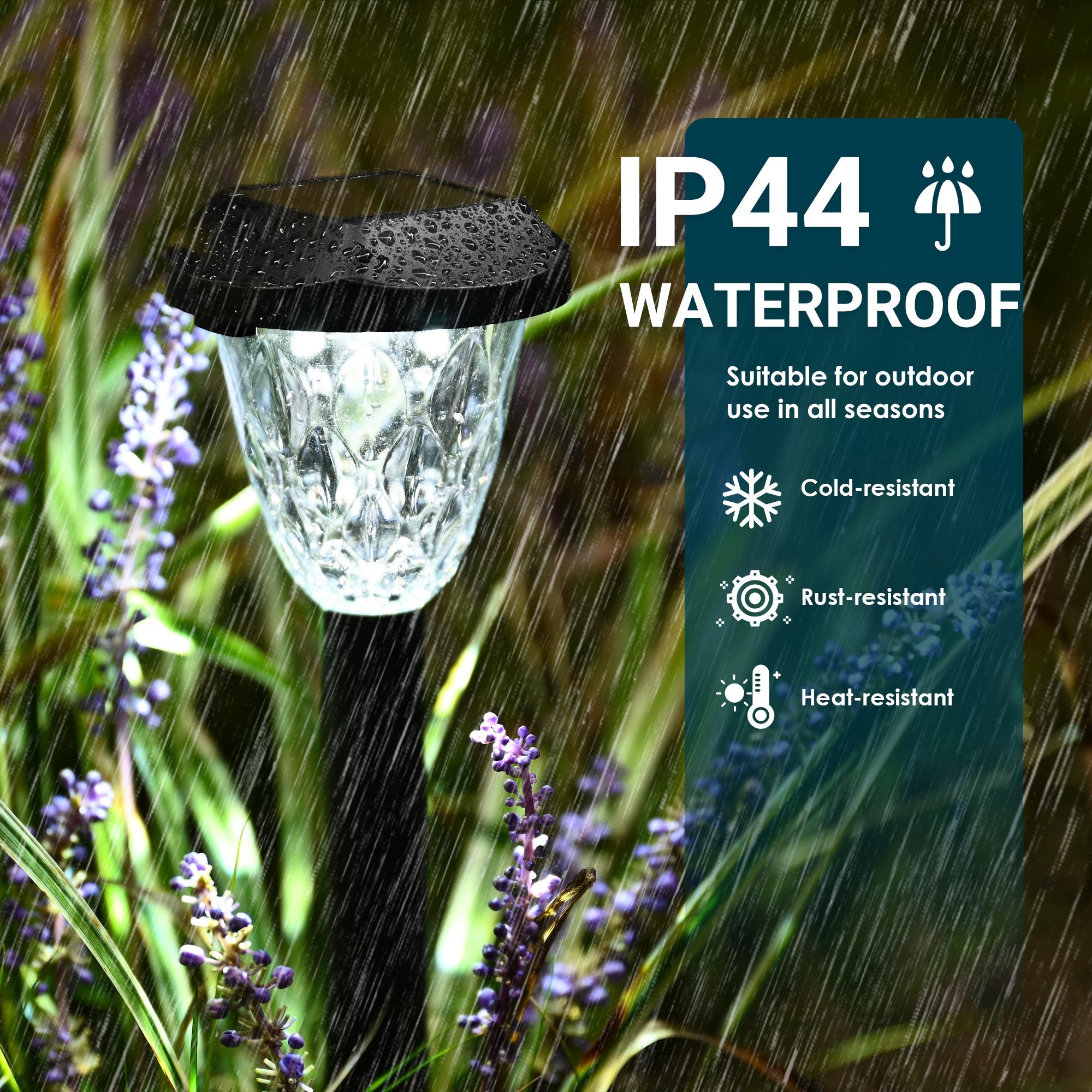 GIGALUMI Solar Pathway Lights with Great Pattern (Cold White)-3